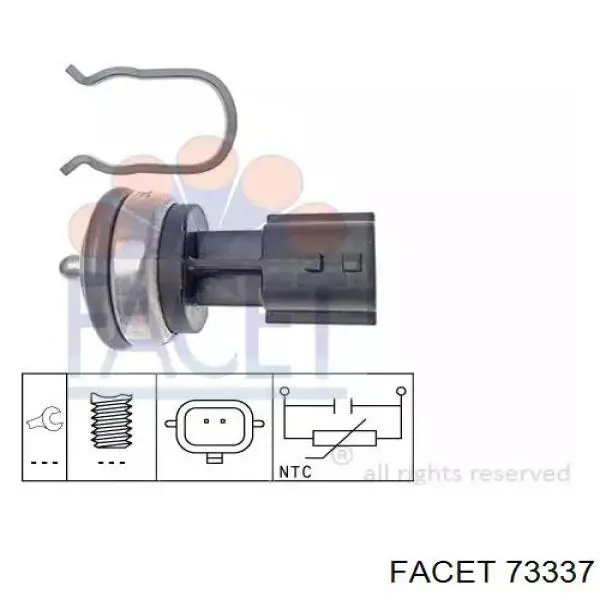 Sensor de temperatura do fluido de esfriamento Facet 73337 preço, a partir de 13,71 USD