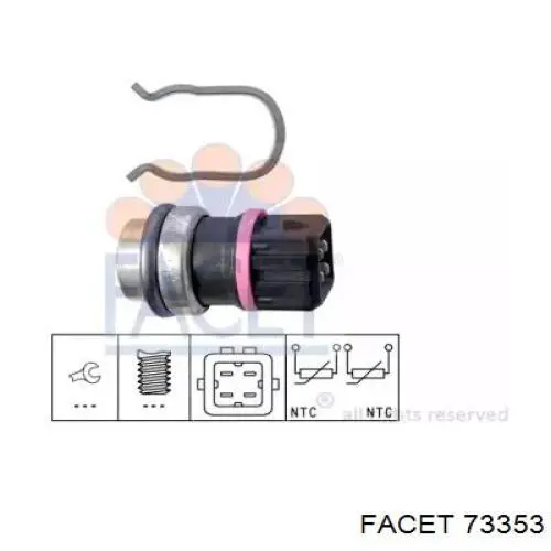 Sensor de temperatura do fluido de esfriamento Facet 73353 preço, a partir de 24,25 USD
