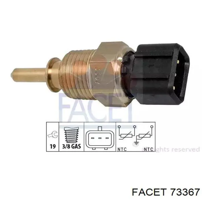 Sensor de temperatura do fluido de esfriamento Facet 73367 preço, a partir de 17,53 USD