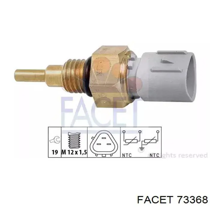 Sensor de temperatura do fluido de esfriamento (de ativação de ventilador do radiador) 6PT013113281 HELLA