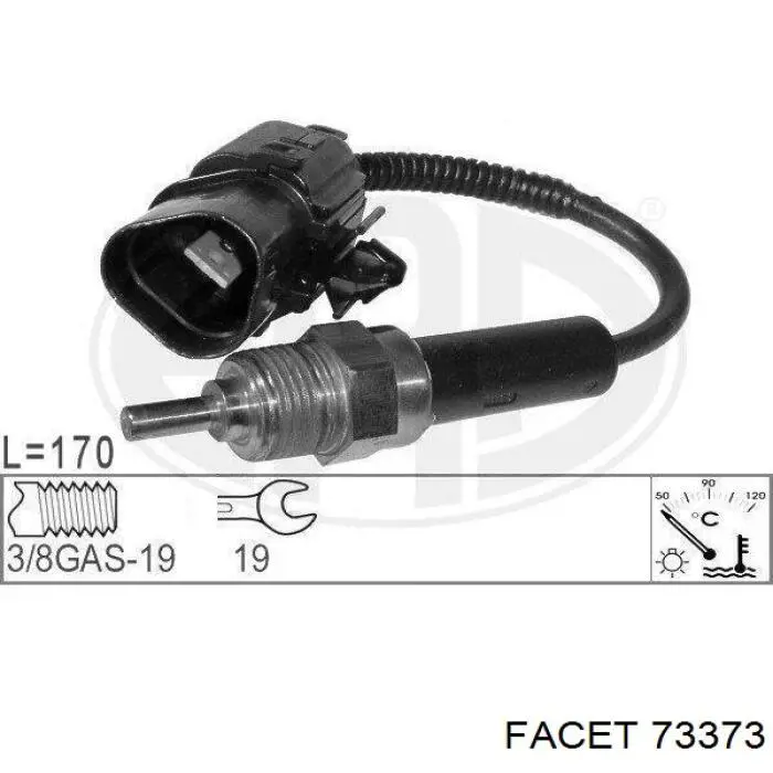 Sensor de temperatura do fluido de esfriamento (de ativação de ventilador do radiador) K50505OEM Korea (oem)