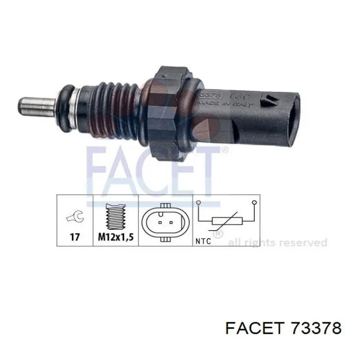73378 Facet Sensor de temperatura de combustível