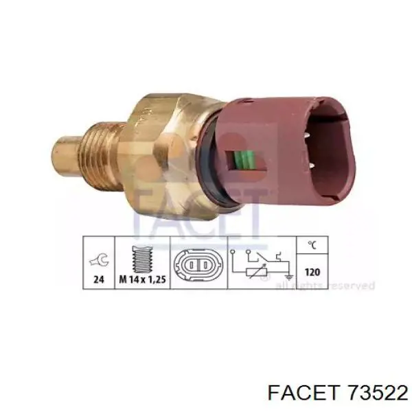 Sensor de temperatura do fluido de esfriamento Facet 73522 preço, a partir de 16,96 USD