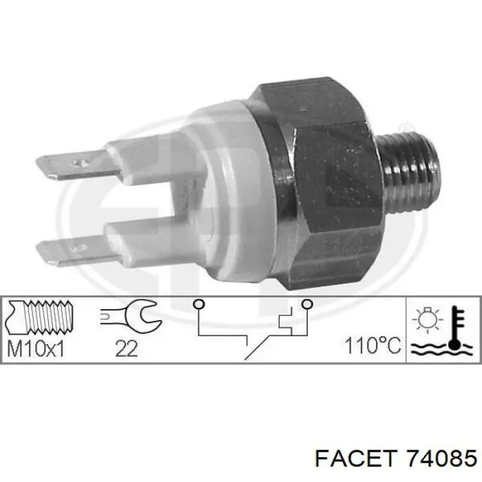 Sensor de temperatura do fluido de esfriamento Facet 74085 preço, a partir de 16,49 USD