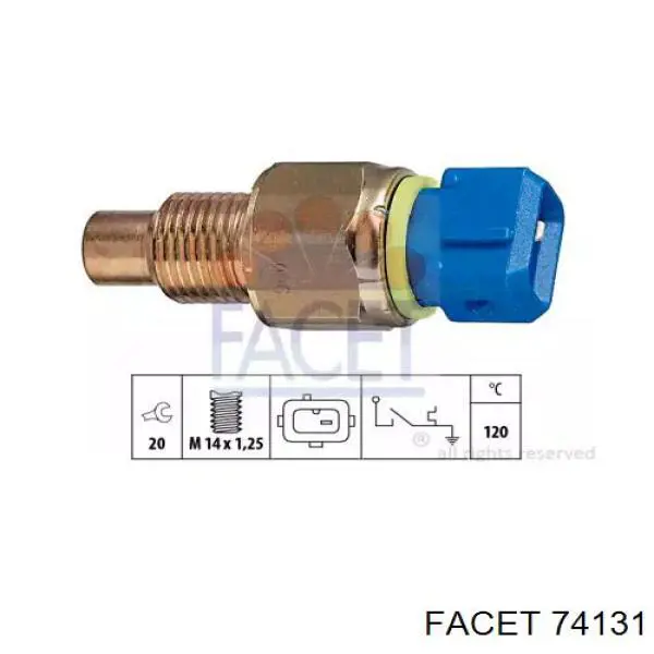 Sensor de temperatura do fluido de esfriamento Facet 74131 preço, a partir de 13,96 USD