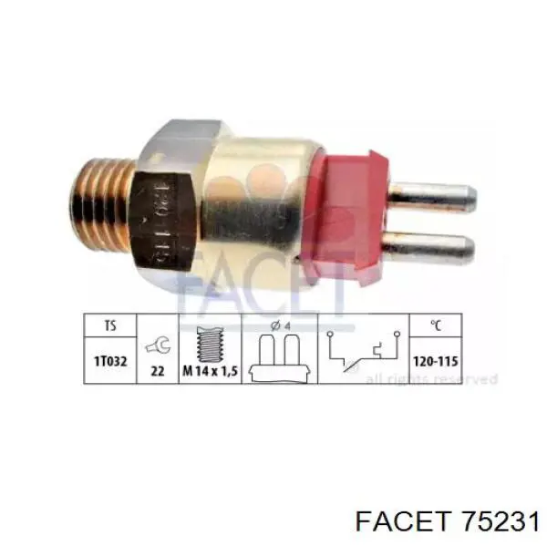 Sensor de temperatura do fluido de esfriamento (de ativação de ventilador do radiador) Mercedes 0065456624 preço, a partir de 74,13 USD