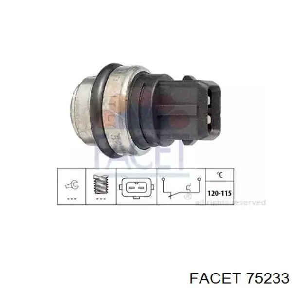 Sensor de temperatura do fluido de esfriamento (de ativação de ventilador do radiador) 90508084 General Motors
