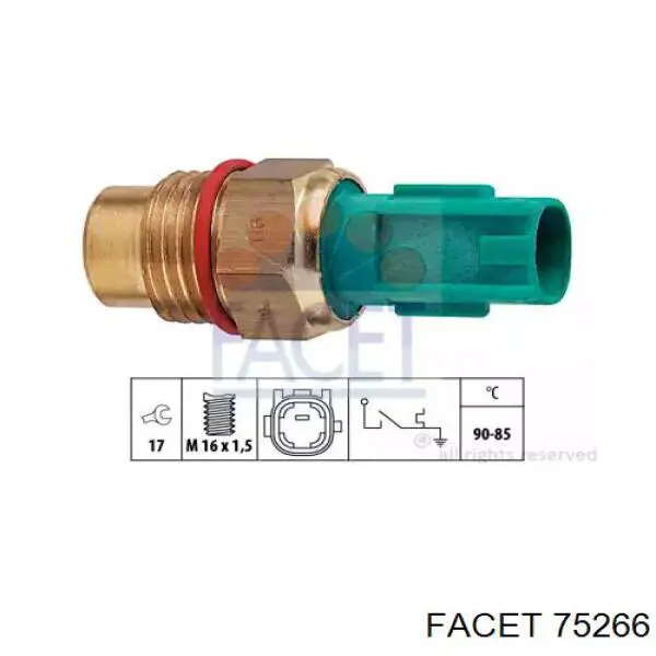 Compre KRB962 Sankei Sensor de temperatura do fluido de esfriamento (de ativação de ventilador do radiador)