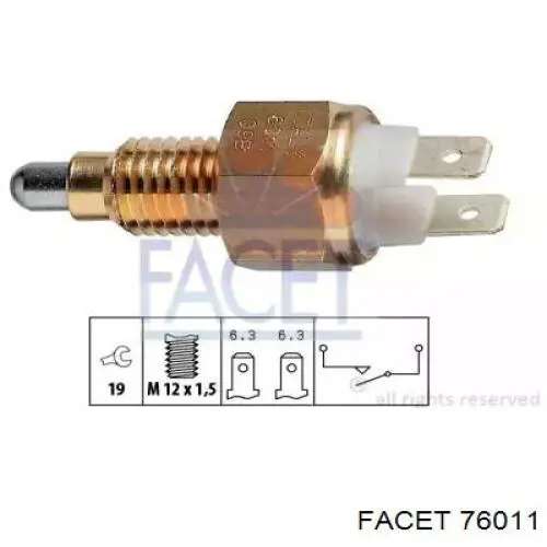 Sensor de ativação das luzes de marcha à ré Facet 76011 preço, a partir de 7,42 USD