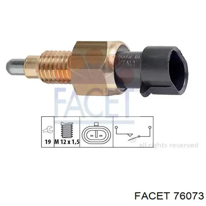 Sensor de ativação das luzes de marcha à ré Facet 76073 preço, a partir de 5,79 USD