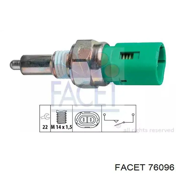 Sensor de ativação das luzes de marcha à ré Facet 76096 preço, a partir de 9,44 USD