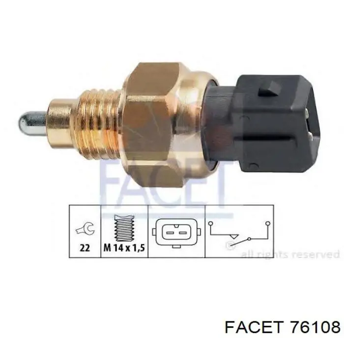Sensor de ativação das luzes de marcha à ré Facet 76108 preço, a partir de 8,17 USD