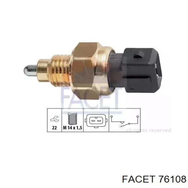 Compre 76108 Facet Sensor de ativação das luzes de marcha à ré