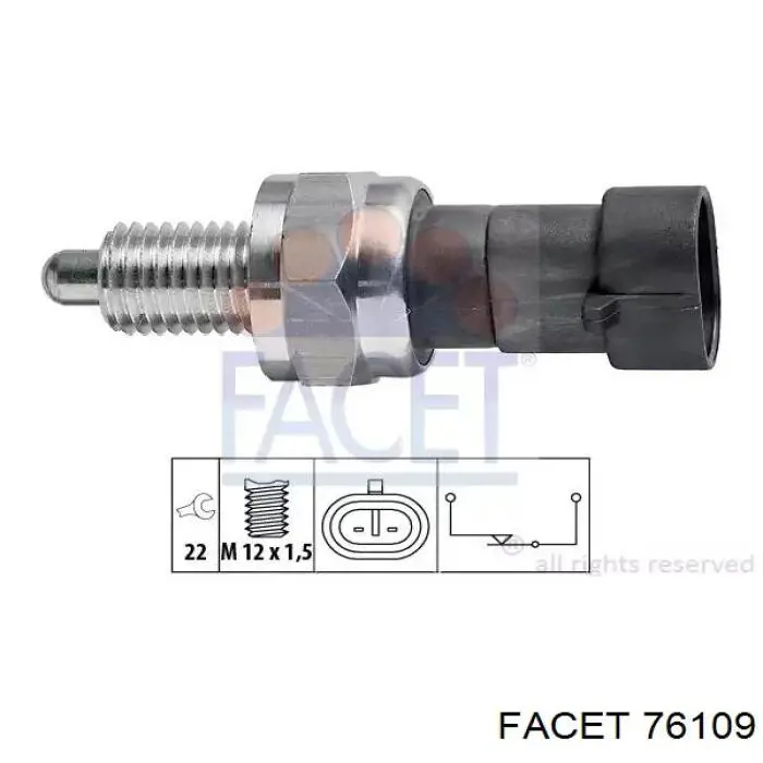Sensor de ativação das luzes de marcha à ré Facet 76109 preço, a partir de 11,30 USD