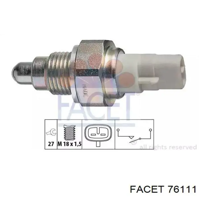 Sensor de ativação das luzes de marcha à ré Facet 76111 preço, a partir de 15,59 USD