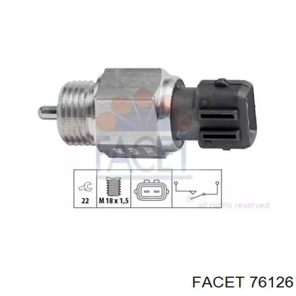 Sensor de ativação das luzes de marcha à ré Facet 76126 preço, a partir de 10,07 USD