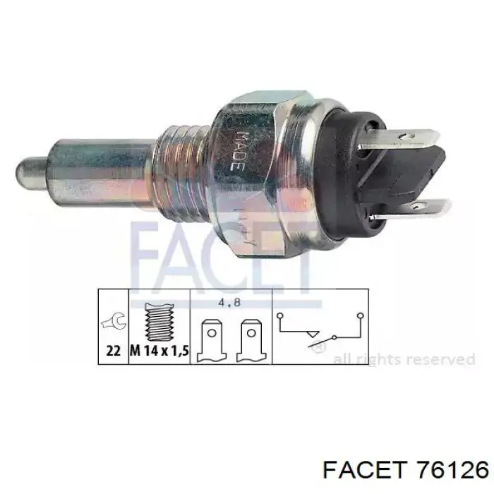 Compre 76126 Facet Sensor de ativação das luzes de marcha à ré
