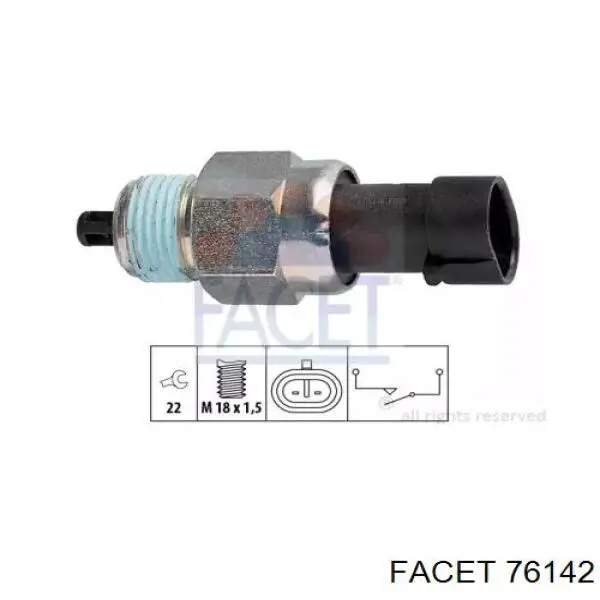 Sensor de ativação das luzes de marcha à ré Facet 76142 preço, a partir de 15,97 USD