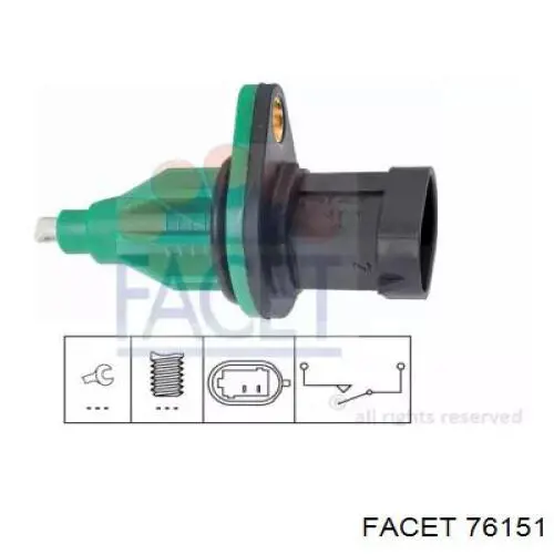 Sensor de ativação das luzes de marcha à ré Facet 76151 preço, a partir de 32,56 USD