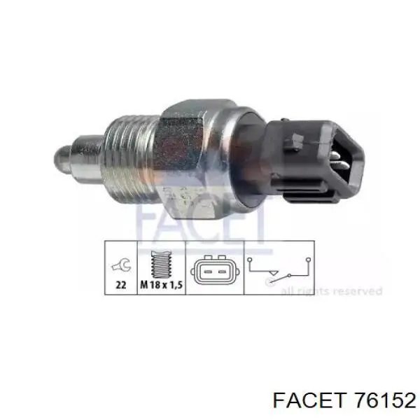 Sensor de ativação das luzes de marcha à ré Facet 76152 preço, a partir de 12,52 USD