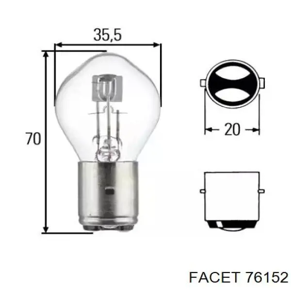 Compre 76152 Facet Sensor de ativação das luzes de marcha à ré