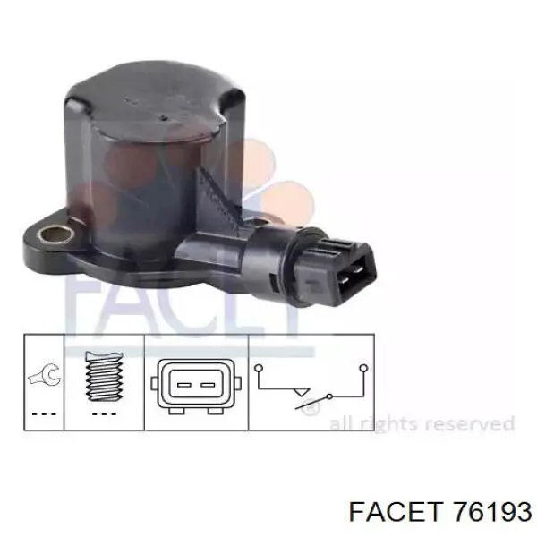 Sensor de ativação das luzes de marcha à ré Facet 76193 preço, a partir de 12,49 USD