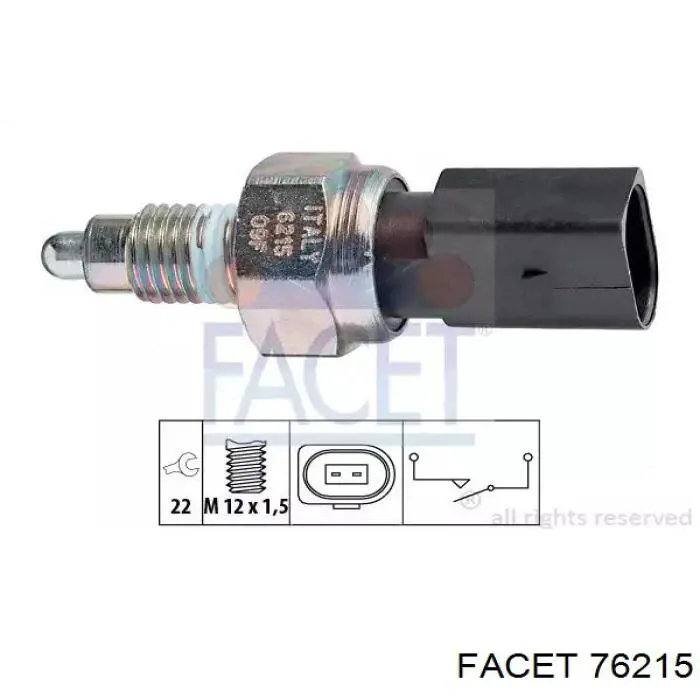 Sensor de ativação das luzes de marcha à ré Facet 76215 preço, a partir de 9,01 USD