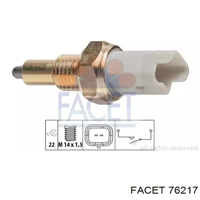 Sensor de ativação das luzes de marcha à ré Facet 76217 preço, a partir de 11,20 USD