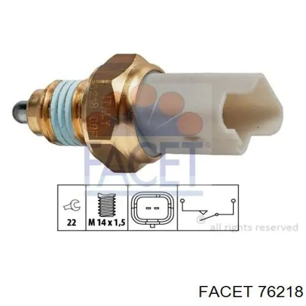 Sensor de ativação das luzes de marcha à ré Facet 76218 preço, a partir de 10,21 USD