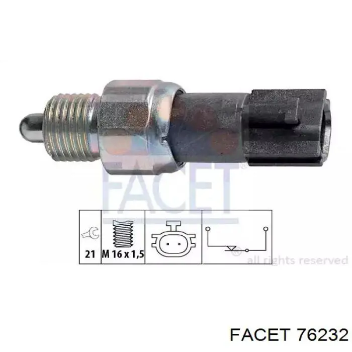 Sensor de ativação das luzes de marcha à ré Facet 76232 preço, a partir de 23,58 USD