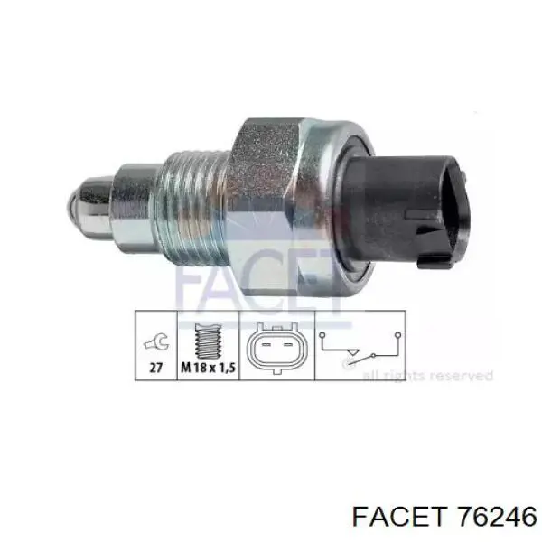 Sensor de ativação das luzes de marcha à ré Facet 76246 preço, a partir de 17,06 USD