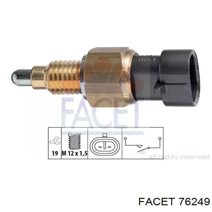 Sensor de ativação das luzes de marcha à ré Facet 76249 preço, a partir de 8,18 USD