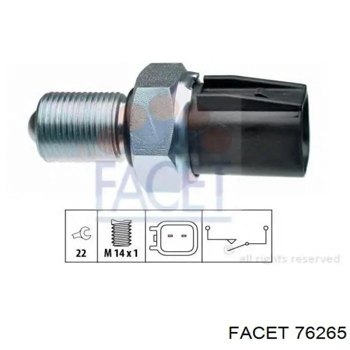Sensor de ativação das luzes de marcha à ré Facet 76265 preço, a partir de 11,80 USD