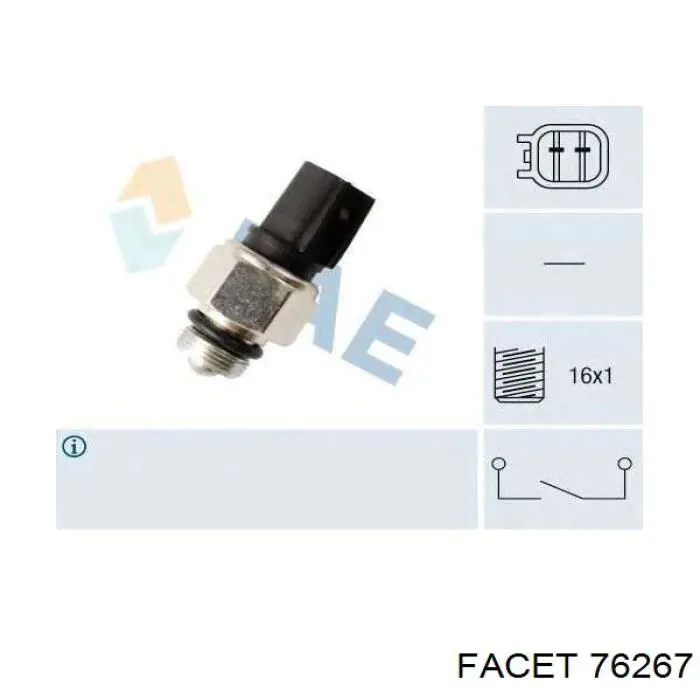Compre 76267 Facet Sensor de ativação das luzes de marcha à ré