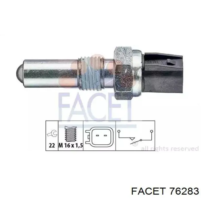 Sensor de ativação das luzes de marcha à ré Facet 76283 preço, a partir de 12,94 USD
