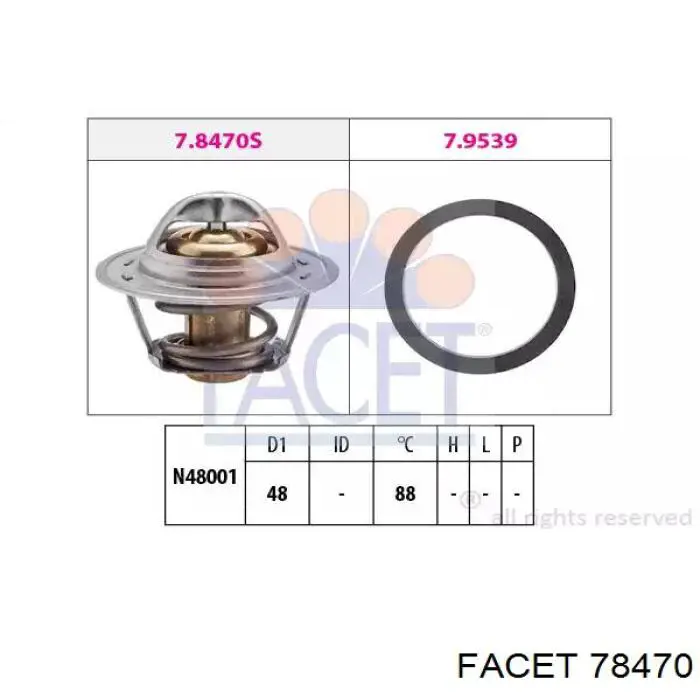 Termostato Facet 78470 preço, a partir de 9,79 USD