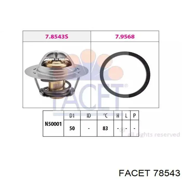 Termostato Facet 78543 preço, a partir de 11,98 USD