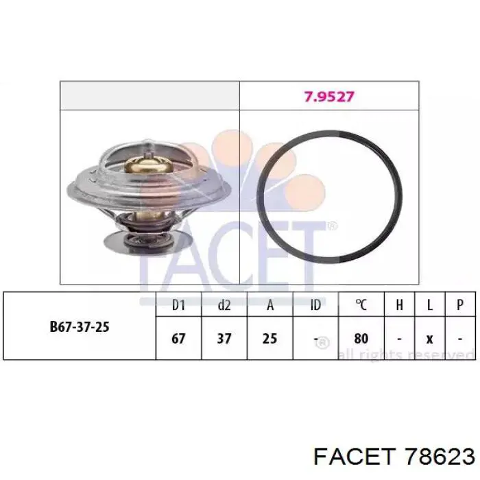 Termostato Facet 78623 preço, a partir de 11,76 USD