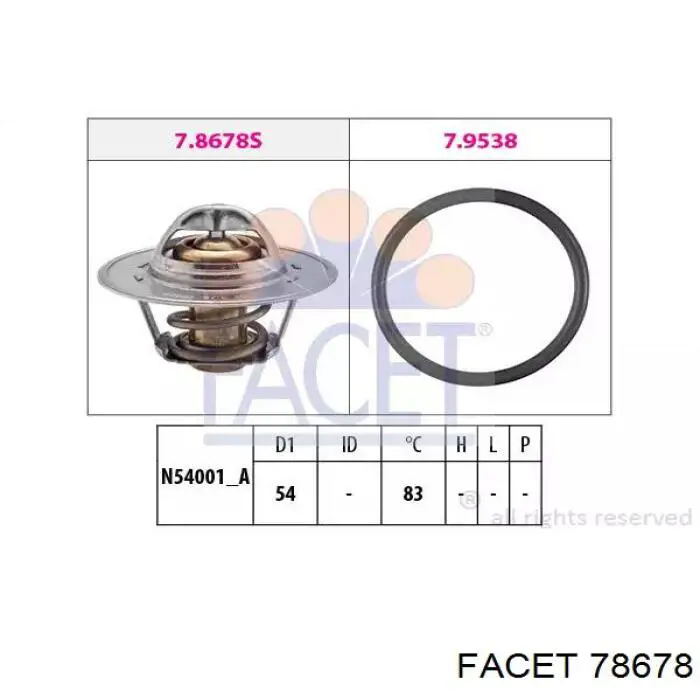 Termostato Facet 78678 preço, a partir de 10,59 USD