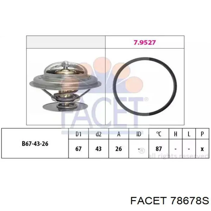 Termostato Facet 78678S preço, a partir de 10,66 USD