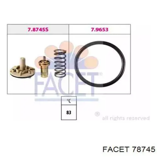 Termostato Facet 78745 preço, a partir de 22,10 USD