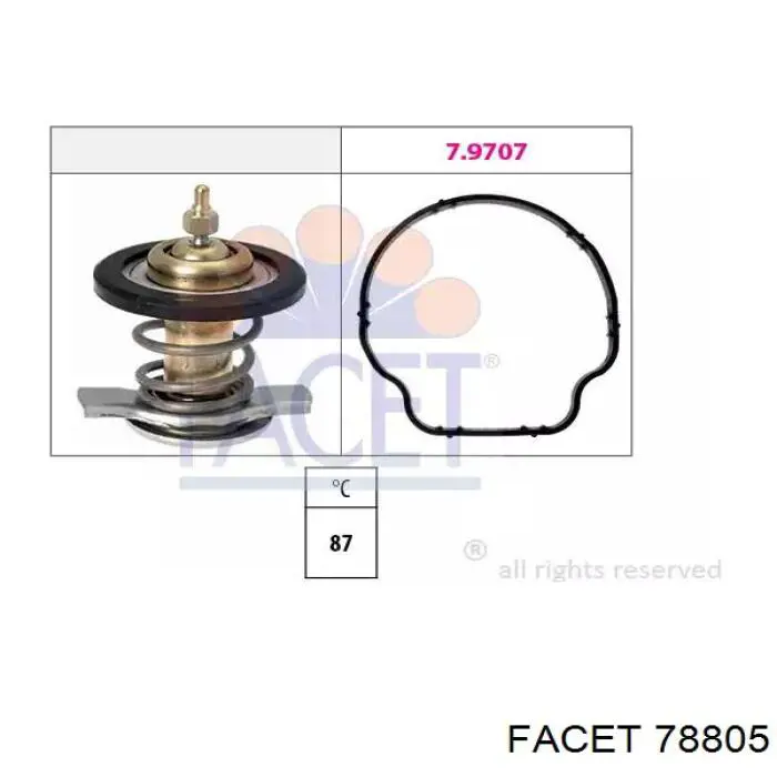 Termostato Facet 78805 preço, a partir de 37,69 USD