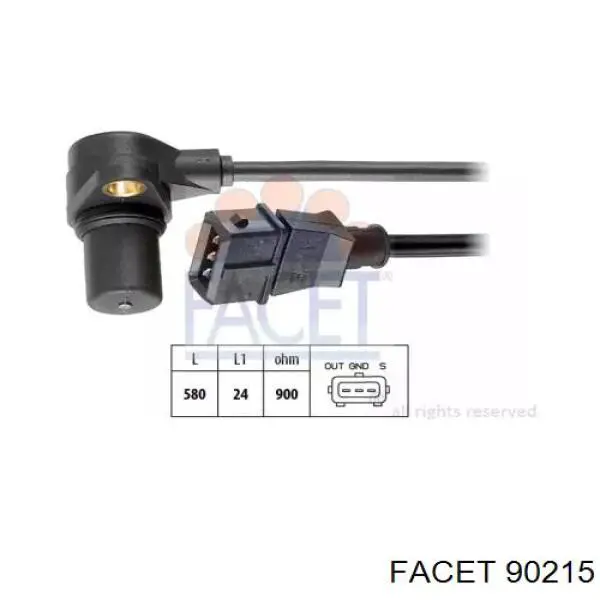 Compre 90215 Facet Sensor de posição (de revoluções) de cambota