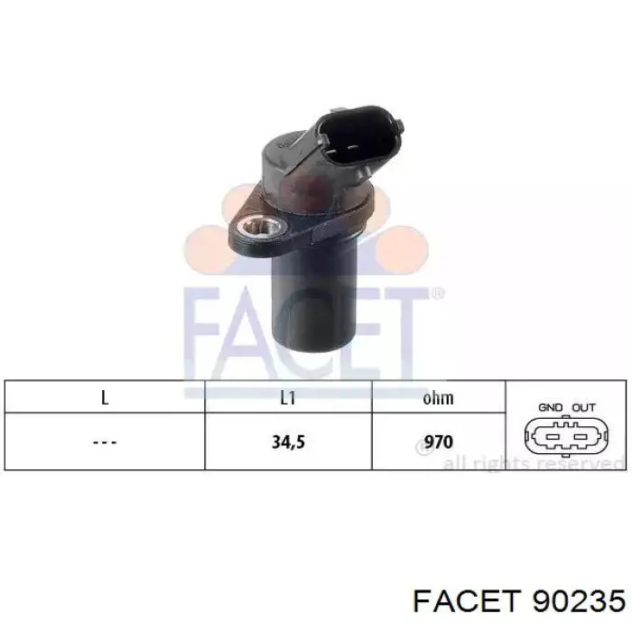 Sensor de posição (de revoluções) de cambota Facet 90235 preço, a partir de 23,97 USD
