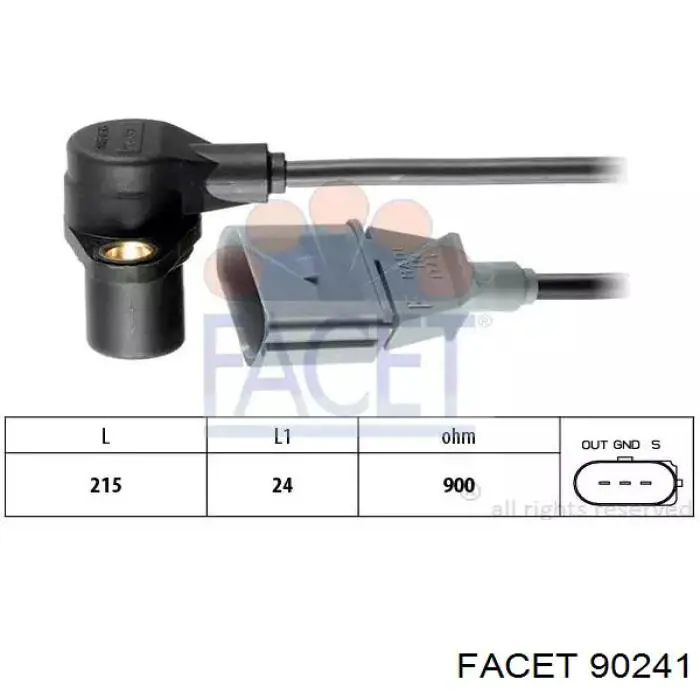 Sensor de posição (de revoluções) de cambota Facet 90241 preço, a partir de 28,57 USD