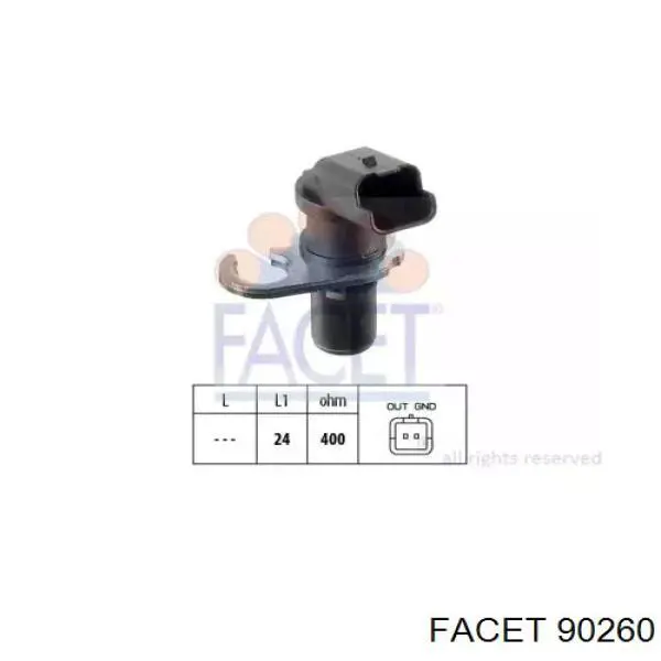 Sensor de posição (de revoluções) de cambota Facet 90260 preço, a partir de 19,23 USD