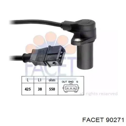 Sensor de posição (de revoluções) de cambota KG0900049 KAP