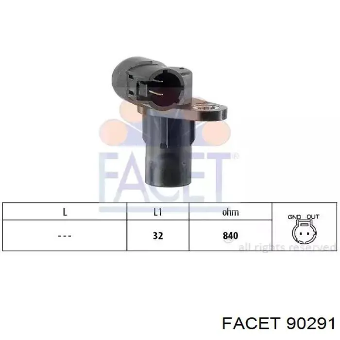 Sensor de posição (de revoluções) de cambota Facet 90291 preço, a partir de 24,72 USD