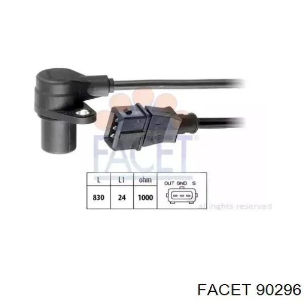 Sensor de posição (de revoluções) de cambota Facet 90296 preço, a partir de 21,16 USD