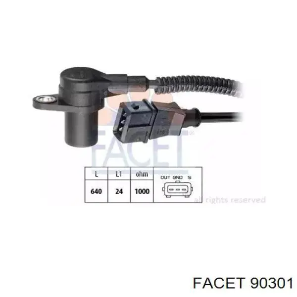 Compre 90301 Facet Sensor de posição (de revoluções) de cambota